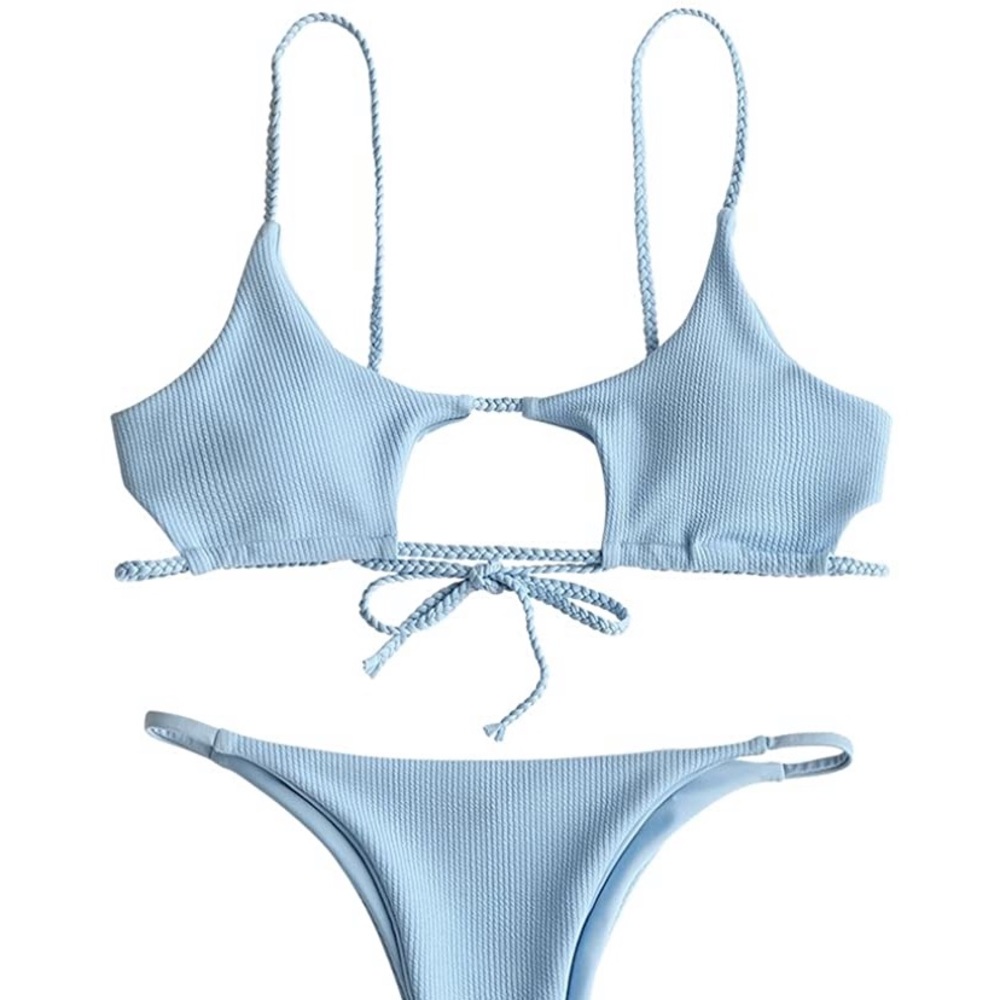 🤍ZAFUL - Blue Two Piece Bikini Small
